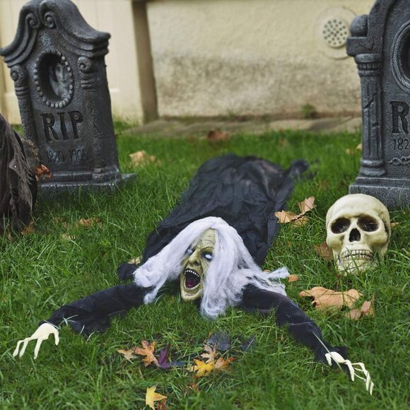 Halloween Graveyard Garden Zombie Groundbreaker Haunted House Props Decor - Picture 2 of 7